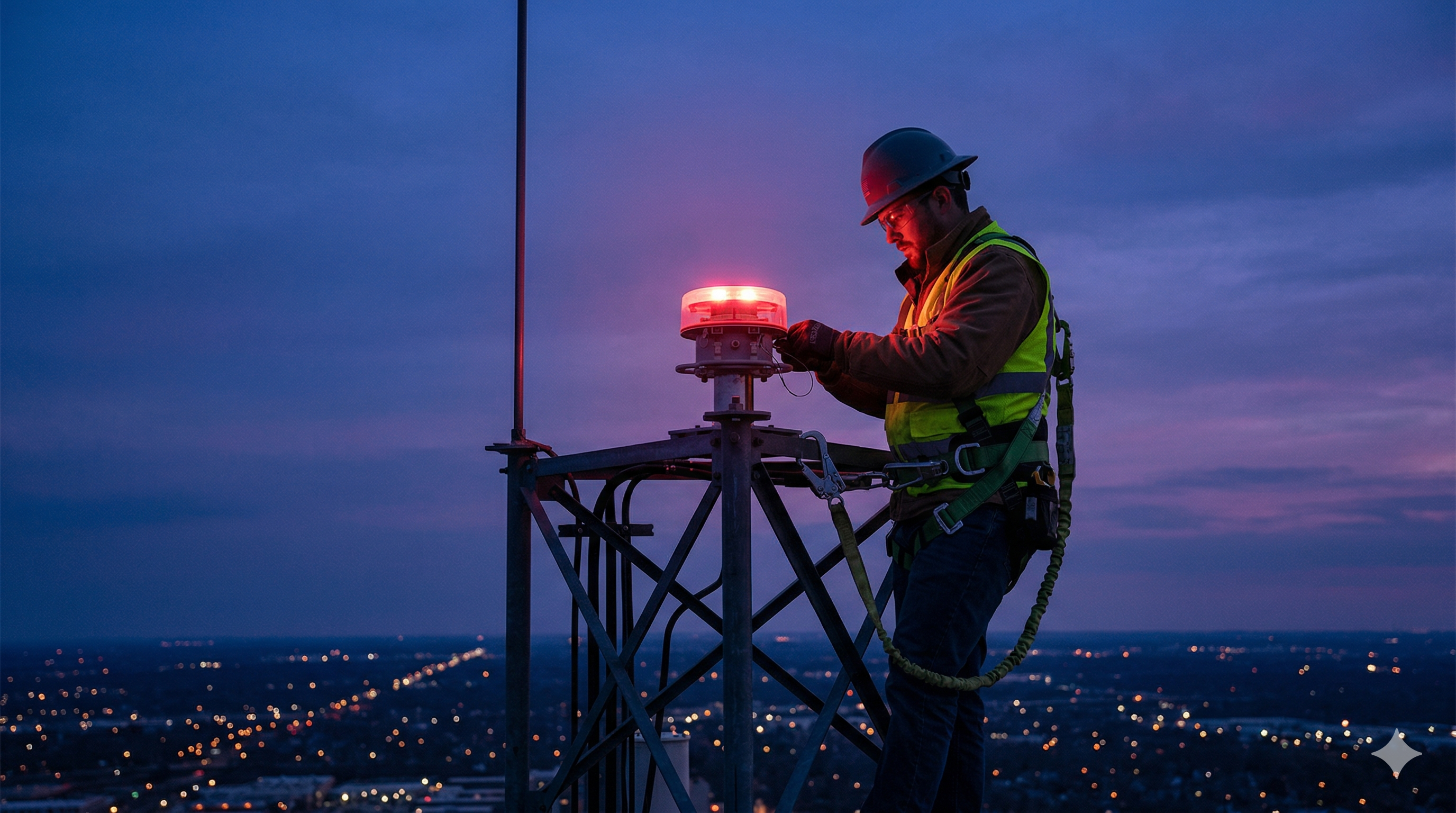 Mokna.ai — compound, grounding, and site infrastructure at a tower base